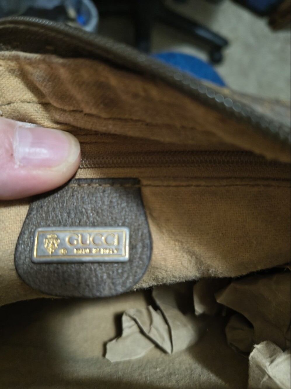 Gucci Beige and Brown GG Monogram Messenger Bag - Picture 11 of 13